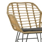 Τραπεζαρία Naoki V σετ 5τεμ pakoworld rattan pe σε φυσική απόχρωση και μαύρο μέταλλο 80x80x78εκ Τραπεζαρία Naoki V σετ 5τεμ pakoworld rattan pe σε φυσική απόχρωση και μαύρο μέταλλο 80x80x78εκ