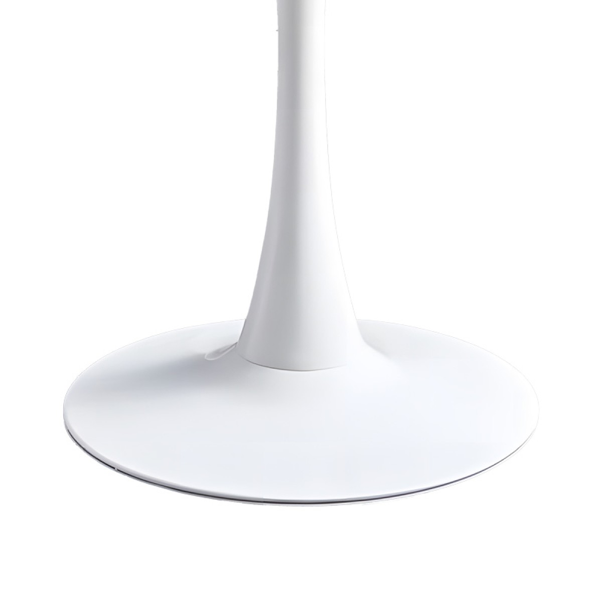 Τραπεζαρία Elijah-Julita pakoworld σετ 3τεμ pp-pu σε λευκή απόχρωση με φυσικό πόδι Φ60x74εκ