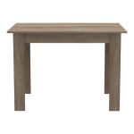 Τραπεζαρία Manka-Parker pakoworld σετ 5τεμ mdf σε μαύρη-sonoma truffle απόχρωση 110x80x77εκ