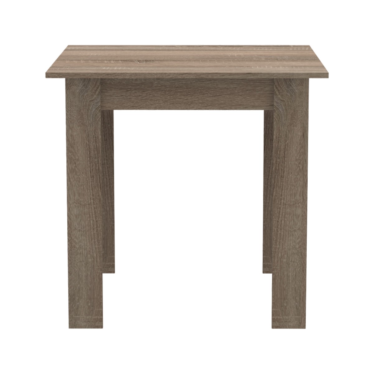 Τραπεζαρία Manka-Parker pakoworld σετ 3τεμ mdf σε μαύρη-sonoma truffle απόχρωση 80x80x77εκ