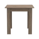 Τραπεζαρία Manka-Parker pakoworld σετ 3τεμ mdf σε μαύρη-sonoma truffle απόχρωση 80x80x77εκ