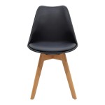 Τραπεζαρία Manka Ι -Gaston pakoworld σετ 3τεμ σε sonoma-μαύρη απόχρωση 80x80x77εκ