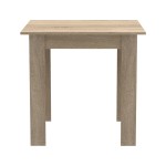 Τραπεζαρία Manka Ι -Gaston pakoworld σετ 3τεμ σε sonoma-μαύρη απόχρωση 80x80x77εκ