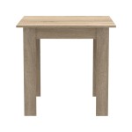 Τραπεζαρία Manka I-Julita pakoworld σετ 3τεμ σε sonoma-μαύρη απόχρωση 80x80x77εκ