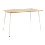 Τραπεζαρία Cuba-Parker pakoworld σετ 5τεμ sonoma-λευκό 120x80x75εκ Τραπεζαρία Cuba-Parker pakoworld σετ 5τεμ sonoma-λευκό 120x80x75εκ