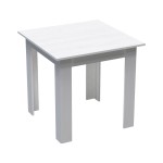 Τραπεζαρία Manka-Parker pakoworld σετ 3τεμ σε λευκή απόχρωση 80x80x77εκ Τραπεζαρία Manka-Parker pakoworld σετ 3τεμ σε λευκή απόχρωση 80x80x77εκ