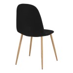 Τραπεζαρία Julita-Bella pakoworld σετ 5τεμ mdf σε μαύρη-φυσική απόχρωση Φ80x73εκ Τραπεζαρία Julita-Bella pakoworld σετ 5τεμ mdf σε μαύρη-φυσική απόχρωση Φ80x73εκ