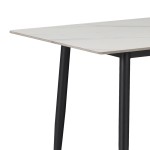 Τραπεζαρία Azori-Gustas pakoworld σετ 5τεμ sintered stone-μαύρο-ανθρακί 120x60x75εκ