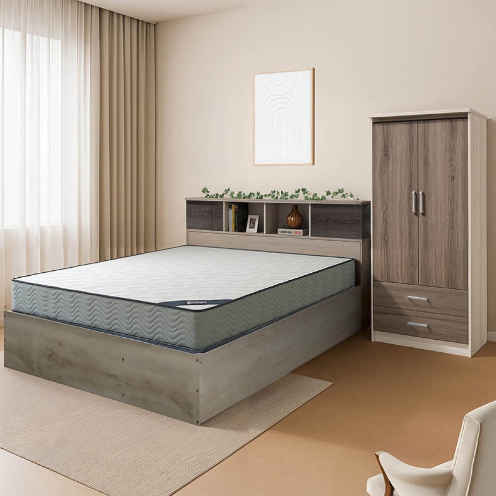 Φοιτητικό πακέτο επίπλων κρεβατοκάμαρας Mellow pakoworld σετ 3τεμ