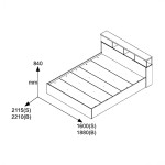 Σετ Κρεβατοκάμαρας Olympus Castillo Toro με Κρεβάτι 160x200εκ Σετ 3τεμ