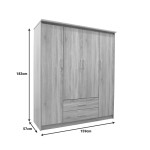 Σετ Κρεβατοκάμαρας Olympus Sonoma με Κρεβάτι 120x200εκ Σετ 4τεμ