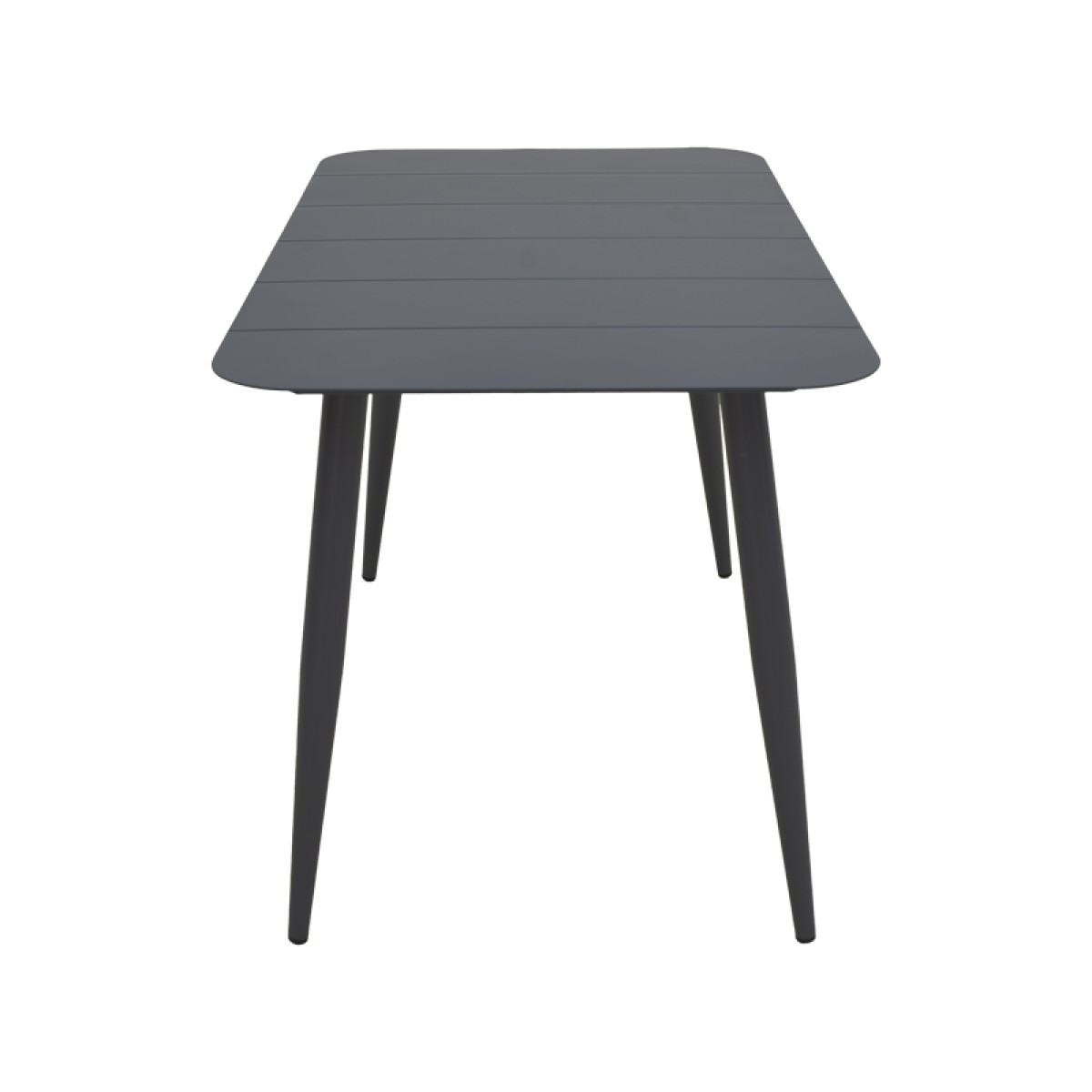 Τραπεζαρία Heven Vista pakoworld σετ 7τεμ μαύρο αλουμίνιο 120x70x72εκ