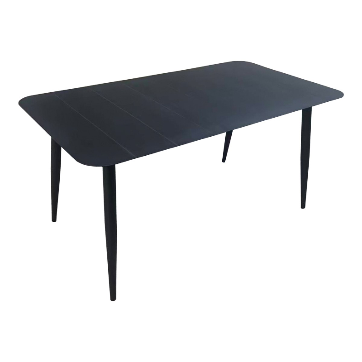 Τραπεζαρία Heven Vista pakoworld σετ 5τεμ μαύρο αλουμίνιο 150x80x72εκ