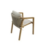 Τραπεζαρία Malibu pakoworld Σετ 7τεμ μασίφ ξύλο ακακίας 160x90x75εκ