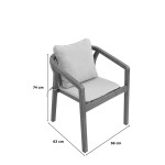 Τραπεζαρία Malibu pakoworld Σετ 7τεμ μασίφ ξύλο ακακίας 160x90x75εκ