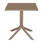 Τραπεζαρία Groovy Zoi pakoworld σετ 3τεμ cappuccino PP 60x60x76εκ