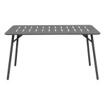 Τραπεζαρία Moraja Deraby Ι pakoworld σετ 5τεμ μαύρο μέταλλο 140x80x72εκ