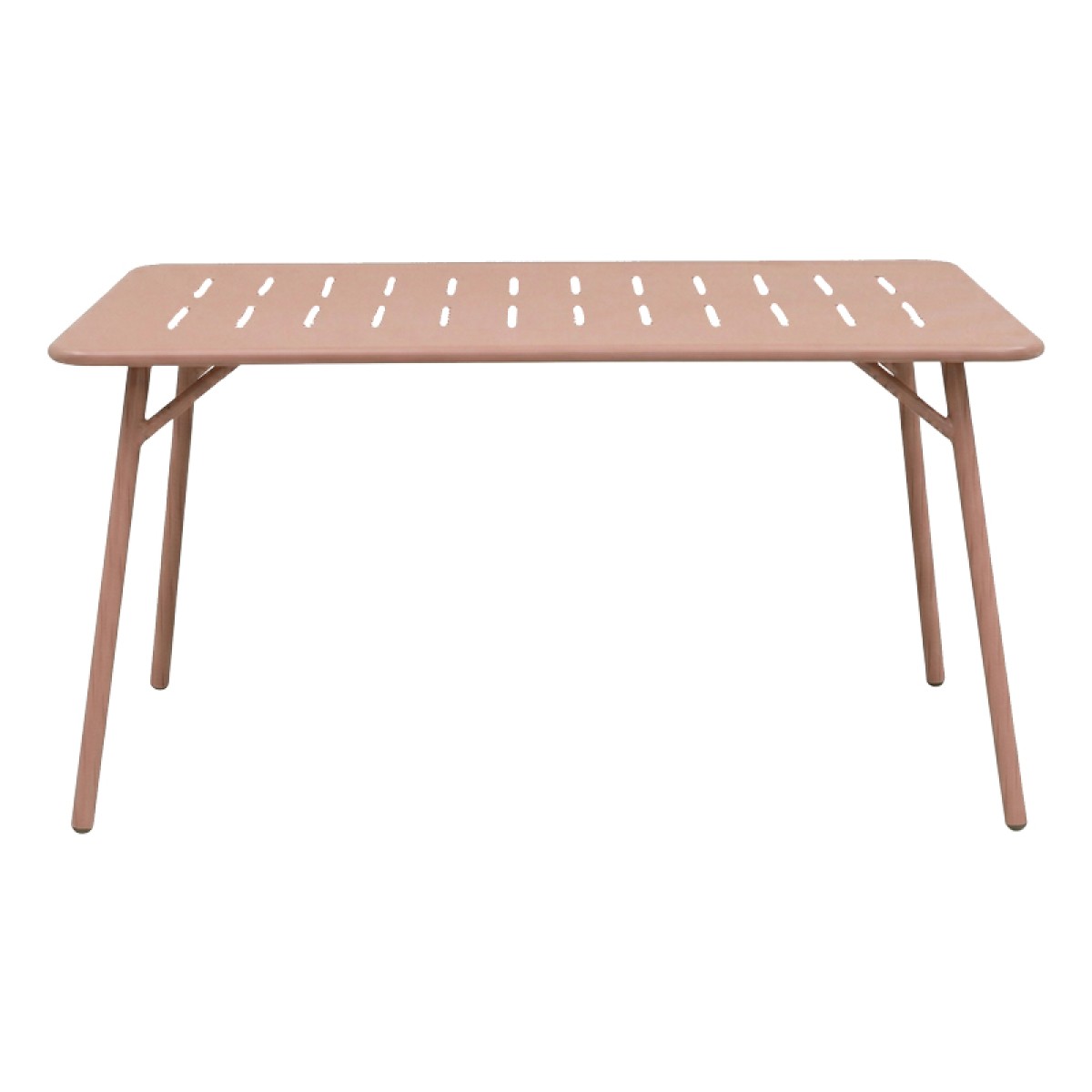 Τραπεζαρία Moraja Deraby pakoworld σετ 5τεμ terracotta μέταλλο 140x80x72εκ