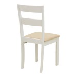 Τραπεζαρία Dallan Mabor pakoworld 7τεμ λευκό rubberwood 120-150x80x73,8εκ