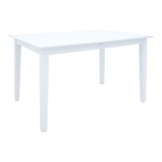 Τραπεζαρία Dallan Mabor pakoworld 7τεμ λευκό rubberwood 120-150x80x73,8εκ