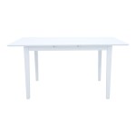Τραπεζαρία Dallan Mabor pakoworld 7τεμ λευκό rubberwood 120-150x80x73,8εκ