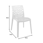 Τραπεζαρία Mercon Hush pakoworld σετ 3τεμ cappuccino PP Φ60x75εκ