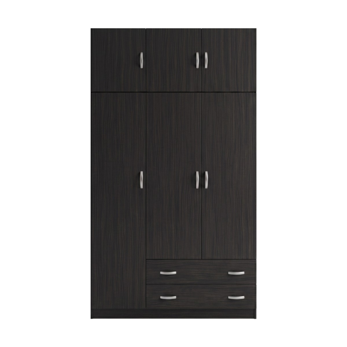Ντουλάπα τρίφυλλη με πατάρι Alvia pakoworld wenge 150x51x240εκ