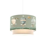 Παιδικό φωτιστικό οροφής Balon pakoworld σε πράσιινο-κρέμα απόχρωση Φ30x20εκ