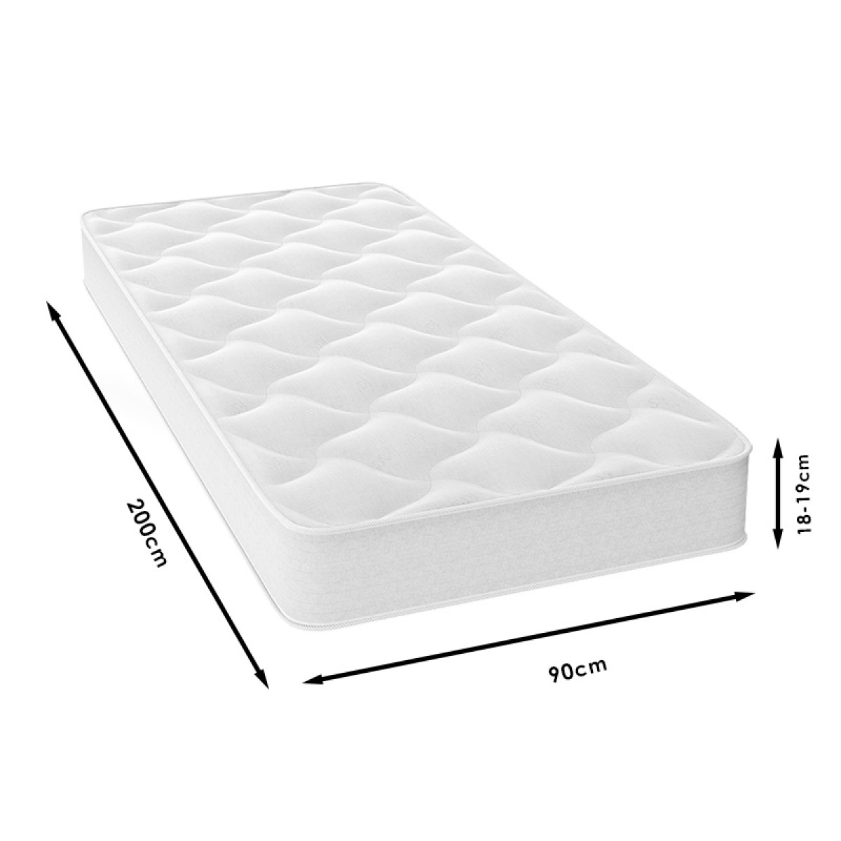 Στρώμα Fix Pad Chic Strom μονής όψης 18-19cm 90x200εκ Στρώμα Fix Pad Chic Strom μονής όψης 18-19cm 90x200εκ