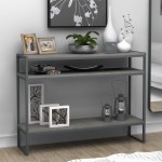 Κονσόλα Malloy pakoworld ανθρακί antique 120x33x90εκ Κονσόλα Malloy pakoworld ανθρακί antique 120x33x90εκ
