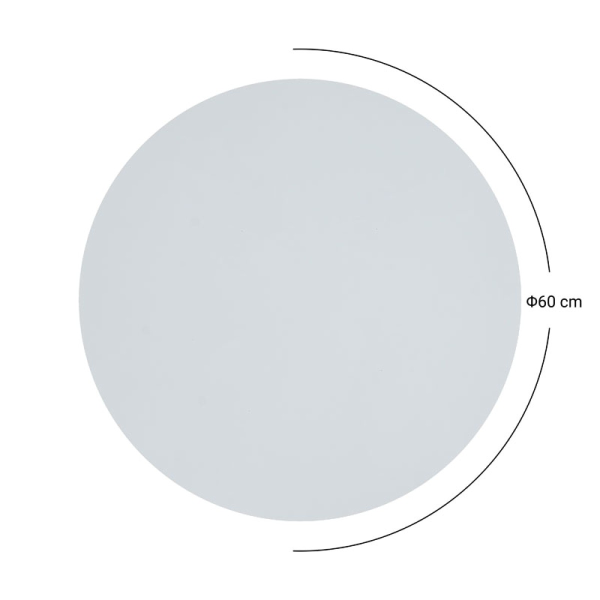 Επιφάνεια τραπεζιού Melody pakoworld HPL λευκό μαρμάρου Φ60εκ πάχους 12mm