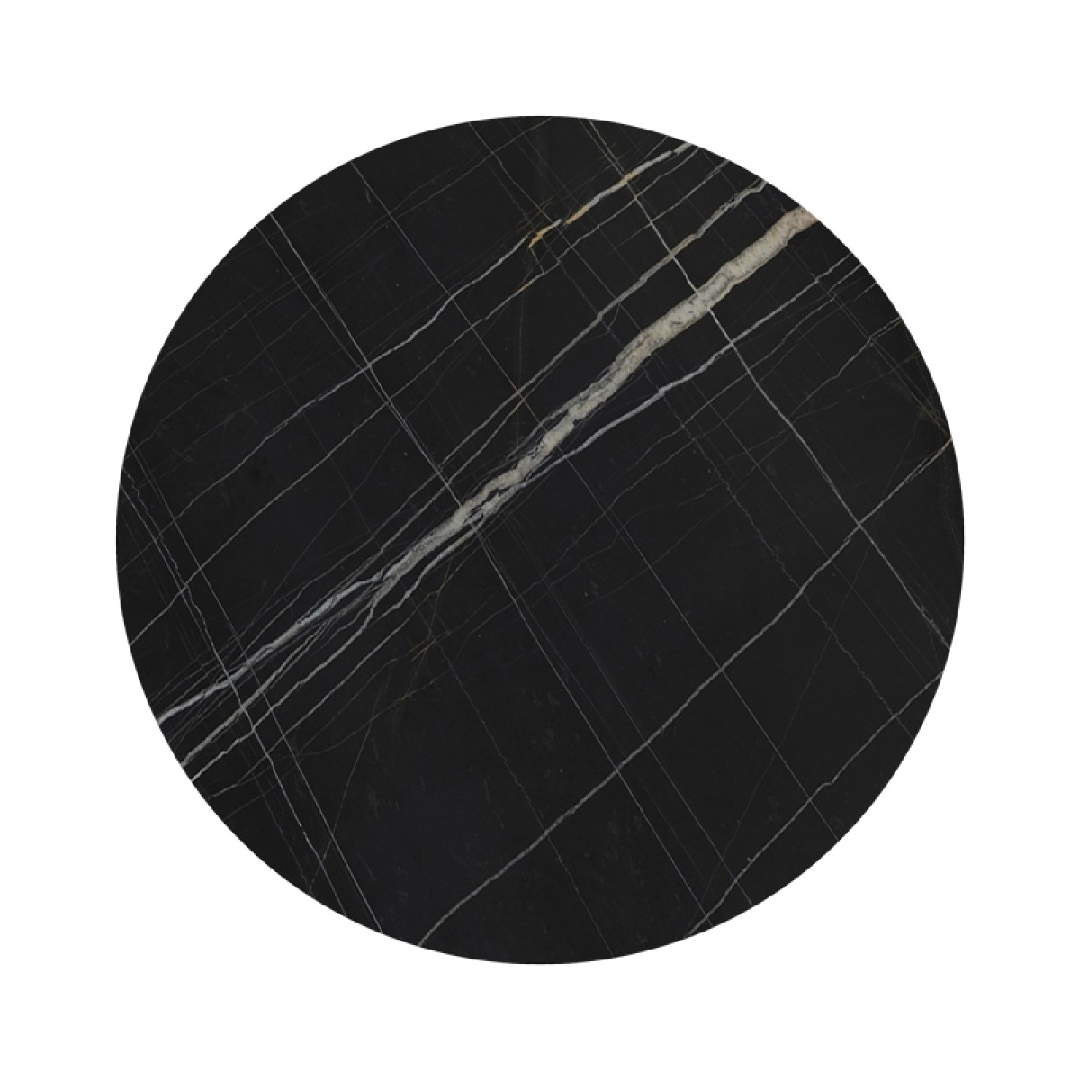 Επιφάνεια τραπεζιού Relian pakoworld HPL μαύρο όψη μαρμάρου Φ60εκ πάχους 12mm