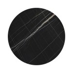 Επιφάνεια τραπεζιού Relian pakoworld HPL μαύρο όψη μαρμάρου Φ60εκ πάχους 12mm