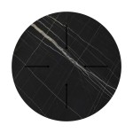 Επιφάνεια τραπεζιού Relian pakoworld HPL μαύρο όψη μαρμάρου Φ69εκ πάχους 12mm