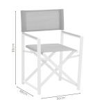 Πολυθρόνα σκηνοθέτη Mabu pakoworld λευκό αλουμίνιο 56x48x86εκ Πολυθρόνα σκηνοθέτη Mabu pakoworld λευκό αλουμίνιο 56x48x86εκ