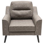 Πολυθρόνα Lonnie pakoworld τεχνόδερμα γκρι antique 94x95.5x92.5εκ Πολυθρόνα Lonnie pakoworld τεχνόδερμα γκρι antique 94x95.5x92.5εκ