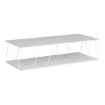 Τραπέζι σαλονιού Tars pakoworld λευκό 120x50x30εκ Τραπέζι σαλονιού Tars pakoworld λευκό 120x50x30εκ