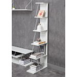 Βιβλιοθήκη mini Tars pakoworld λευκό 50x22x150εκ Βιβλιοθήκη mini Tars pakoworld λευκό 50x22x150εκ
