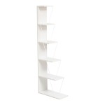 Βιβλιοθήκη mini Tars pakoworld λευκό 50x22x150εκ Βιβλιοθήκη mini Tars pakoworld λευκό 50x22x150εκ