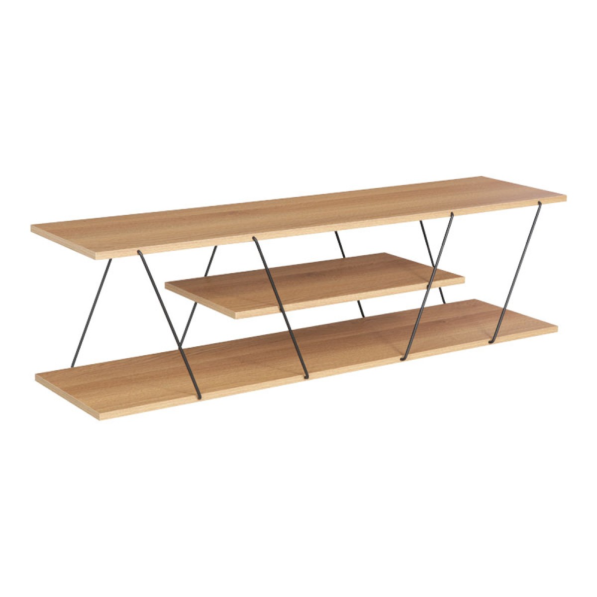 Έπιπλο τηλεόρασης Tars pakoworld sonoma-μαύρο 120x30x33εκ Έπιπλο τηλεόρασης Tars pakoworld sonoma-μαύρο 120x30x33εκ