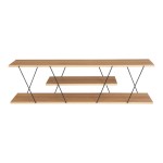 Έπιπλο τηλεόρασης Tars pakoworld sonoma-μαύρο 120x30x33εκ Έπιπλο τηλεόρασης Tars pakoworld sonoma-μαύρο 120x30x33εκ