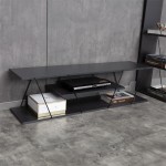 Έπιπλο τηλεόρασης Tars pakoworld ανθρακί-μαύρο 120x30x33εκ Έπιπλο τηλεόρασης Tars pakoworld ανθρακί-μαύρο 120x30x33εκ