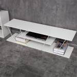 Έπιπλο τηλεόρασης Tars pakoworld λευκό 120x30x33εκ Έπιπλο τηλεόρασης Tars pakoworld λευκό 120x30x33εκ