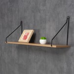Ραφιέρα τοίχου Tars pakoworld sonoma-μαύρο 72x20x27εκ Ραφιέρα τοίχου Tars pakoworld sonoma-μαύρο 72x20x27εκ