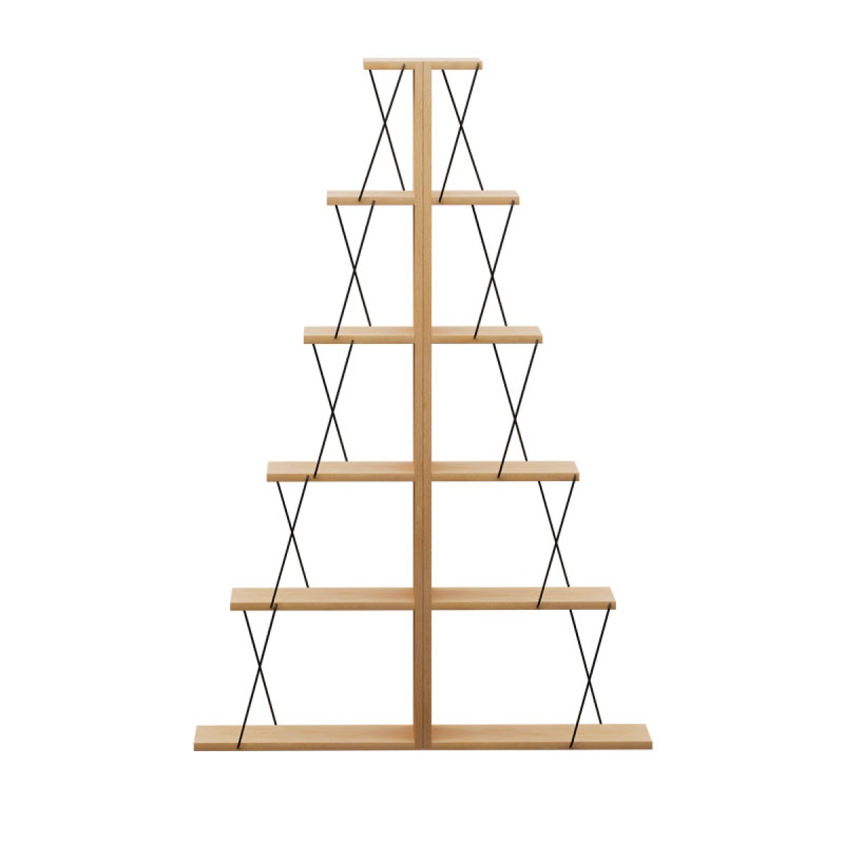Βιβλιοθήκη mini Tars pakoworld sonoma-μαύρο 130x22x146εκ Βιβλιοθήκη mini Tars pakoworld sonoma-μαύρο 130x22x146εκ