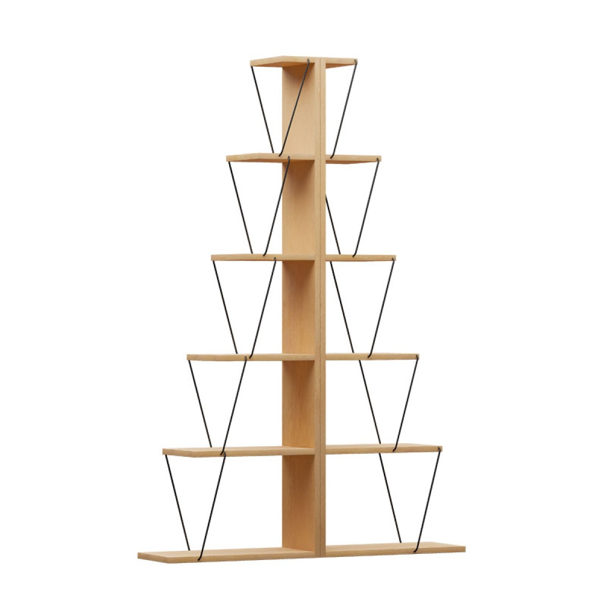 Βιβλιοθήκη mini Tars pakoworld sonoma-μαύρο 130x22x146εκ Βιβλιοθήκη mini Tars pakoworld sonoma-μαύρο 130x22x146εκ