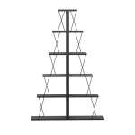 Βιβλιοθήκη mini Tars pakoworld ανθρακί-μαύρο 130x22x146εκ Βιβλιοθήκη mini Tars pakoworld ανθρακί-μαύρο 130x22x146εκ