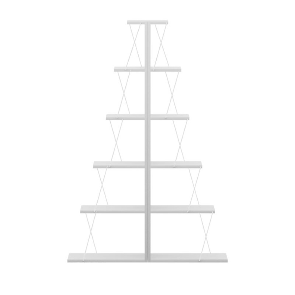 Βιβλιοθήκη mini Tars pakoworld λευκό 130x22x146εκ