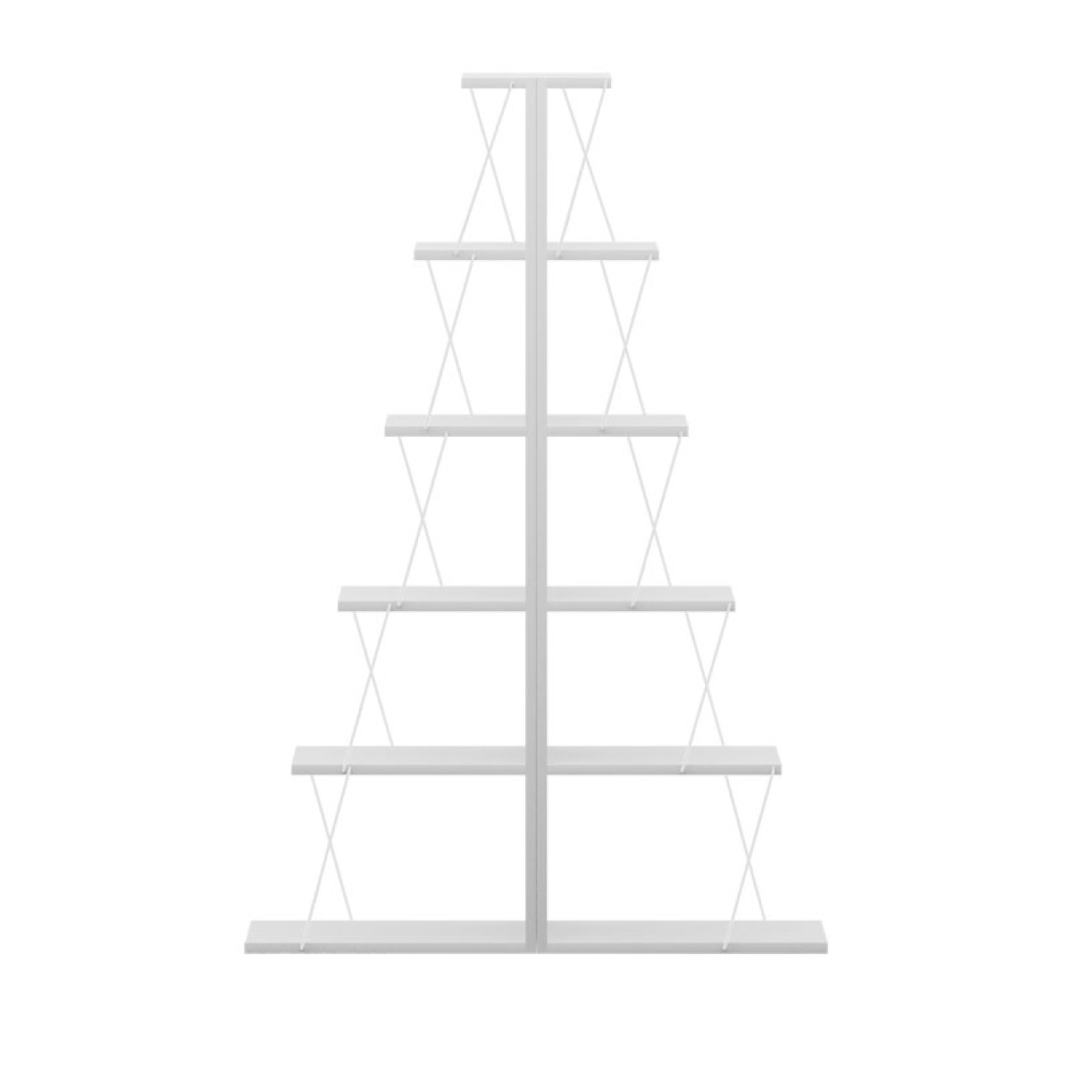 Βιβλιοθήκη mini Tars pakoworld λευκό 130x22x146εκ Βιβλιοθήκη mini Tars pakoworld λευκό 130x22x146εκ