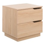 Κομοδίνο Verena I pakoworld σε φυσική απόχρωση 48x40x48εκ
